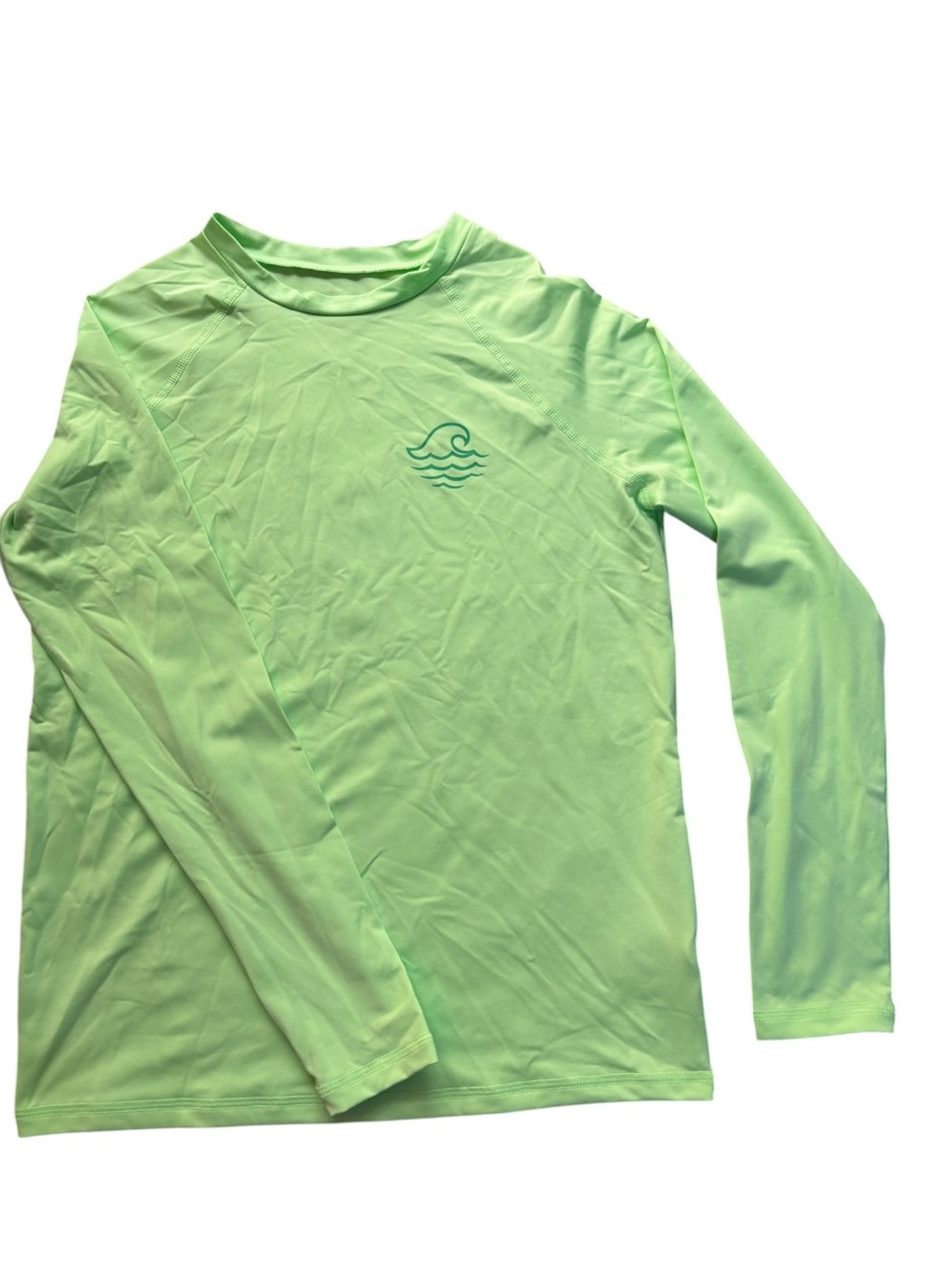 art class Neon Green Long Sleeve Kids Swim Rashguard